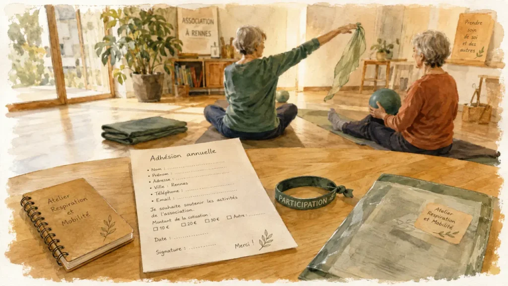 Activités opar rennes à Rennes : atelier respiration et mobilité en salle associative