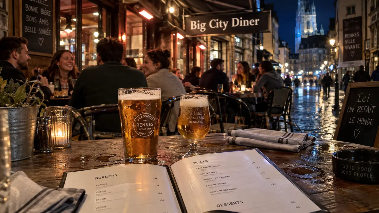 Restaurant colombier rennes : table et terrasse