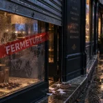 Fermeture définitive de la boutique Jeff de Bruges, rue Rallier-du-Baty