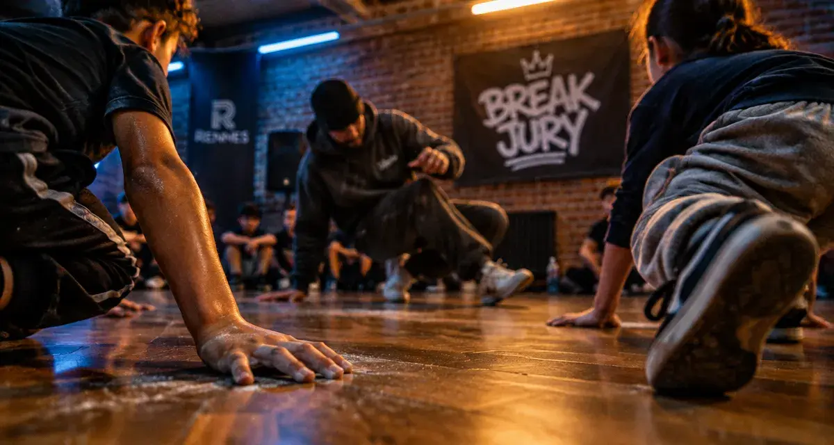 À Rennes, Dylan transmet le break aux jeunes danseurs