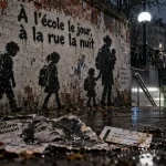 À Rennes, des silhouettes d’enfants alertent sur l’absence d’hébergement